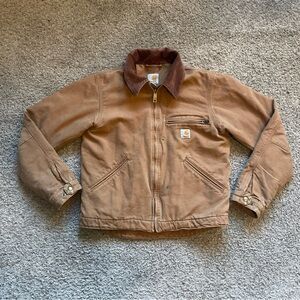Carhartt Canvas 103828 BRN Detroit Jacket Blanket Lined Size Small Brown